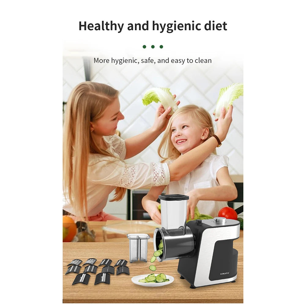1000W Electric Vegertable Chopper Cutter 5 In 1 Stainless Steel Food Processors Kitchen Mixer Multifunctional Potato Slicer 220V