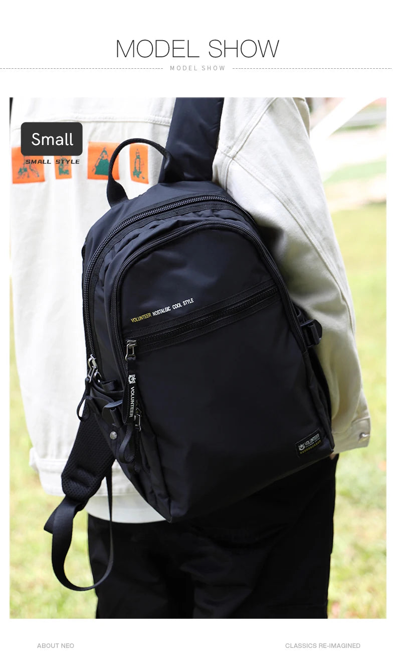 Volunteer Backpack for Men 2023 New Fashionable Large Capacity High Quality Laptop Waterproof Travel Casual Bags1801-08