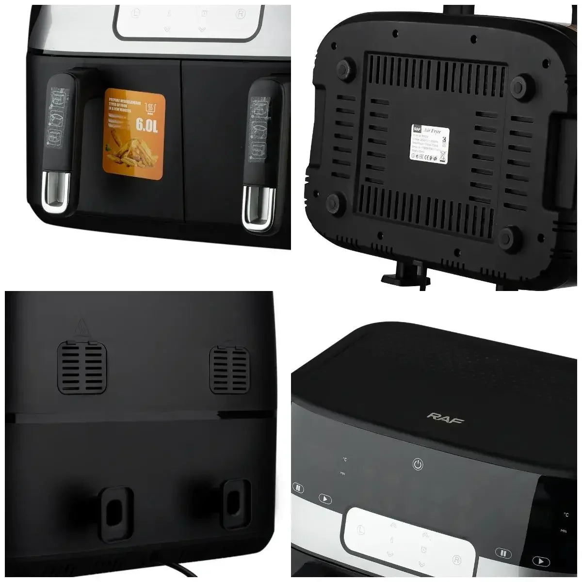 In Stock 12L Digital Double Drawer Multicooker with Air Fryer Air Fryer Tongs Air Fryer Cooking Guide Uk