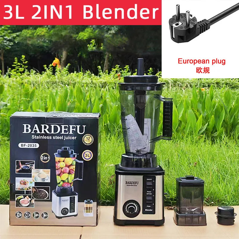 Table Blender Mixer Juicer Smoothie Maker 6in1 3L Container Food Processor BlenderMixer for Ice Nut Fruit Multi funtion