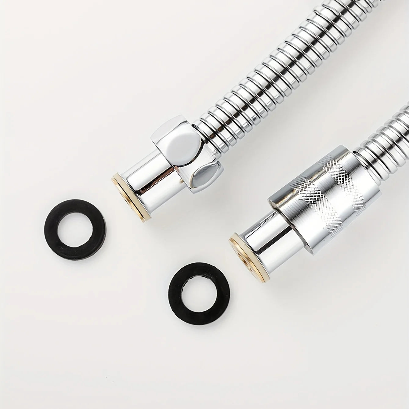 1.3m Flexible Shower Hose Plumbing Hoses Stainless Steel Chrome Bathroom Accessories Water Head Washers Showerhead Pipe