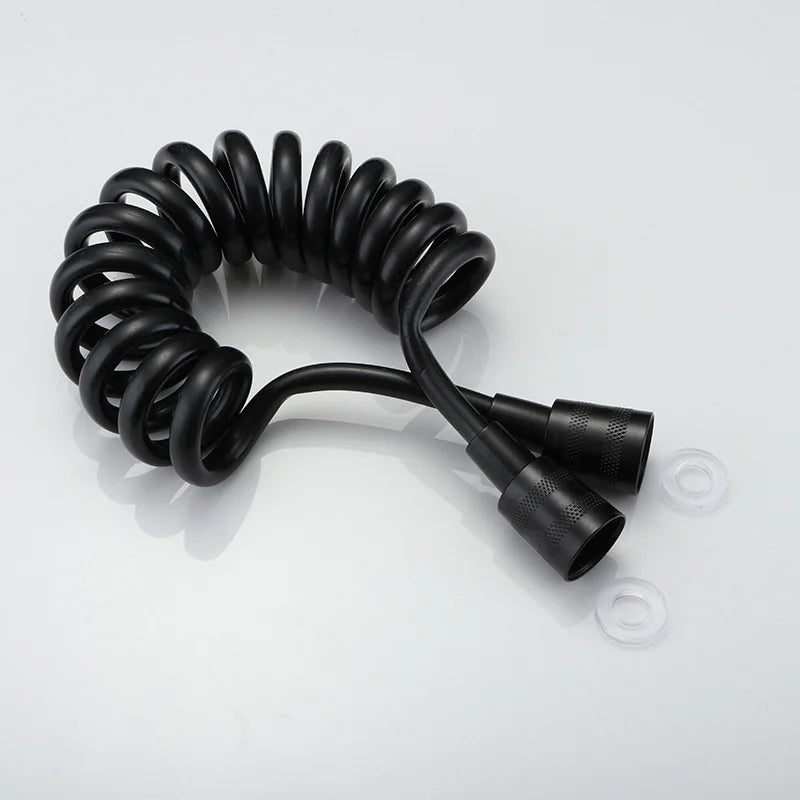 1.5/2m Telephone Line Style Spring Flexible Shower Hose Water Plumbing Toilet Bidet Sprayer Gun Connect Pipe Bathroom Accessorie