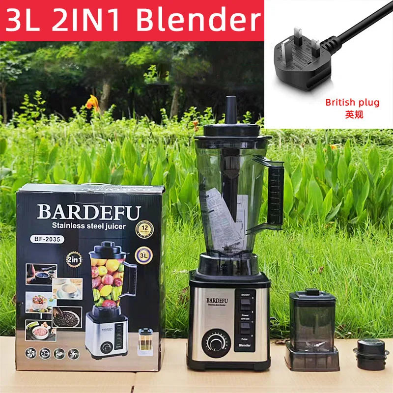 Table Blender Mixer Juicer Smoothie Maker 6in1 3L Container Food Processor BlenderMixer for Ice Nut Fruit Multi funtion