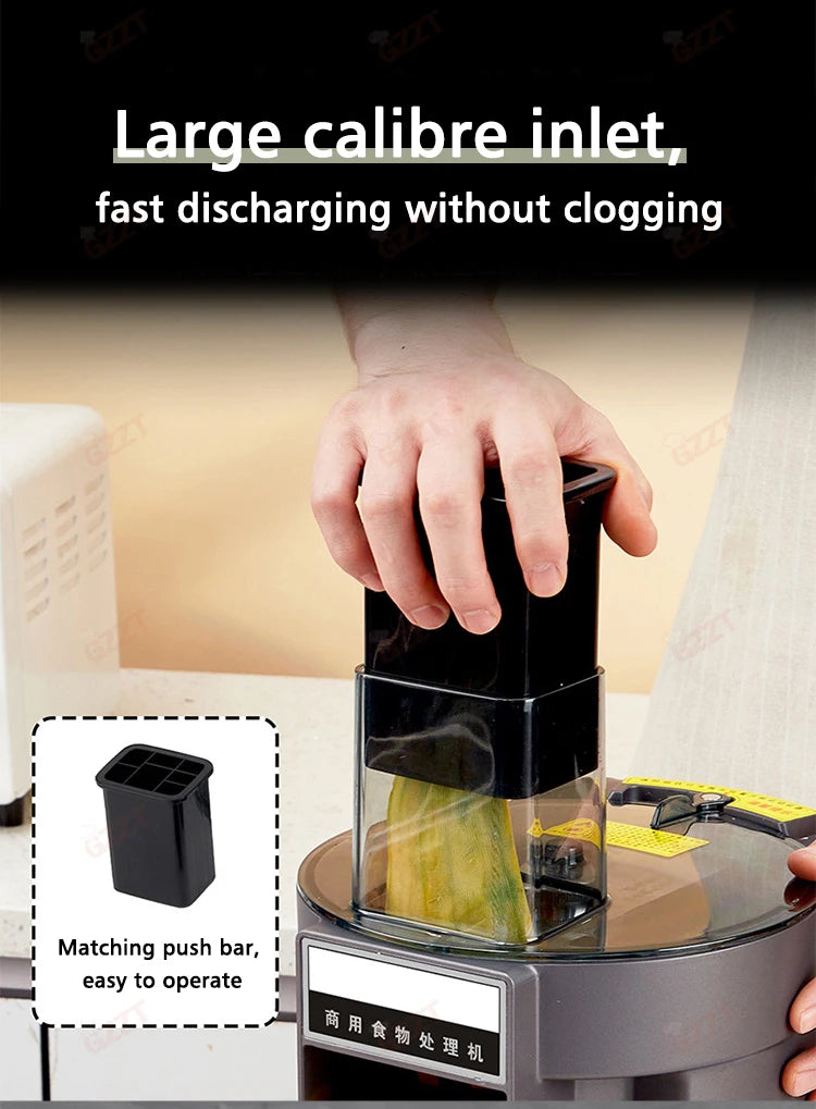 GZZT K8600 Vegetable Cutter Slicing Shredding Dicing Maker Multifunctional Food Processor with 3 Blade Multifunctional Cutter