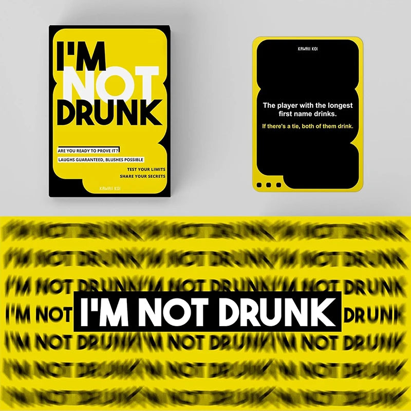 I‘M NOT DRUNK Card Games For Adults Fun Drinking Games For Game Night & Hen's Party Desktop Games Birthday Gift