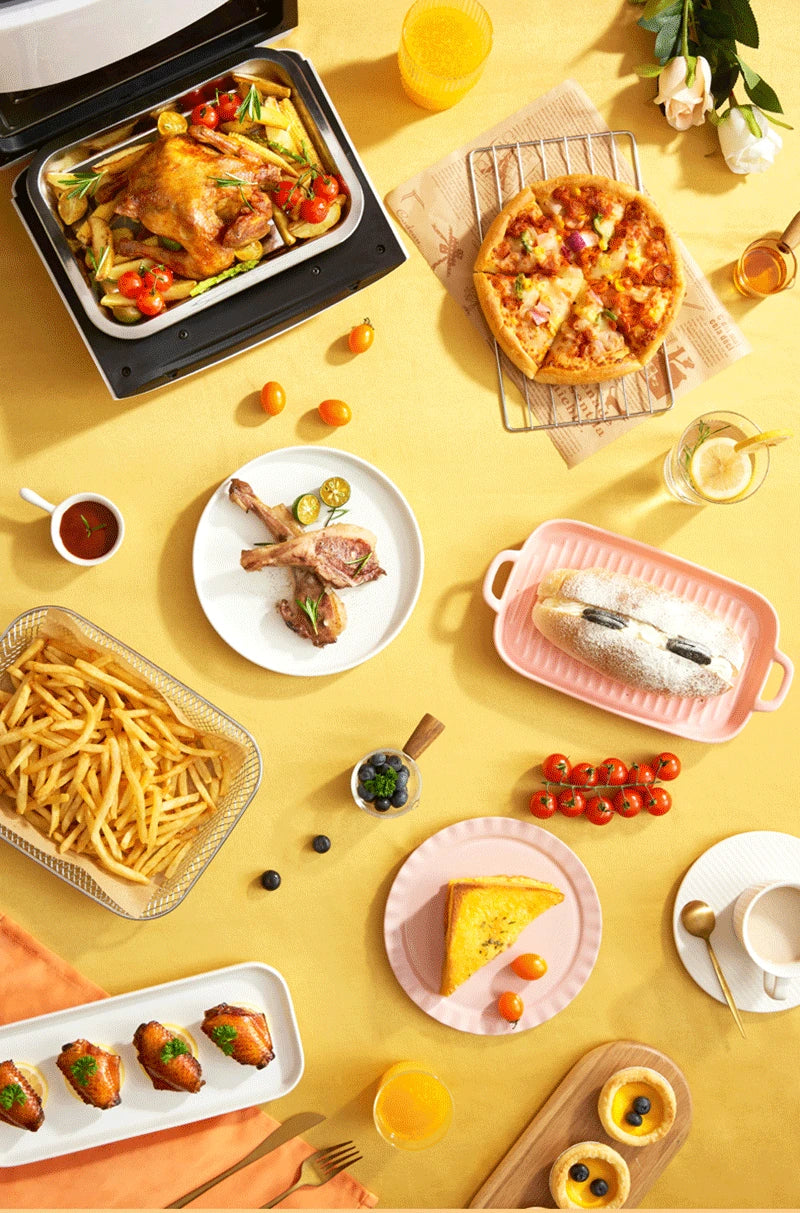 15L Large Multifunction Digital Air Fryer Without Oil Electric Oven, Dehydrator, Oven Touch Screen Fryer Viewable Window