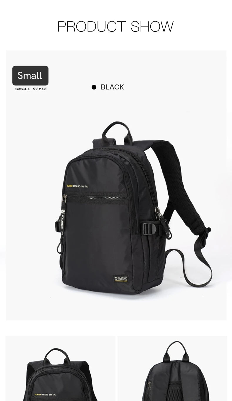 Volunteer Backpack for Men 2023 New Fashionable Large Capacity High Quality Laptop Waterproof Travel Casual Bags1801-08