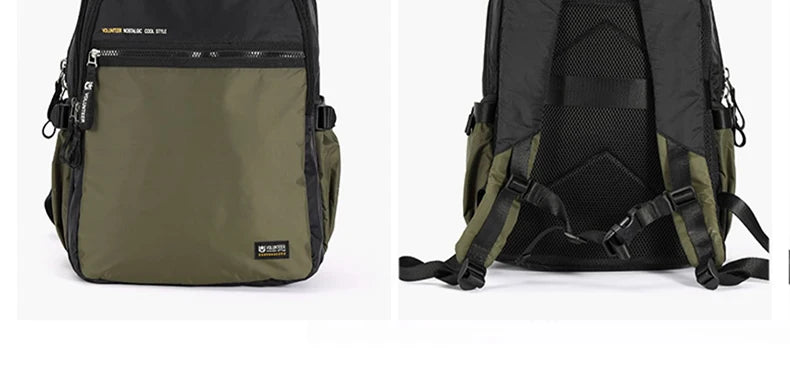 Volunteer Backpack for Men 2023 New Fashionable Large Capacity High Quality Laptop Waterproof Travel Casual Bags1801-08