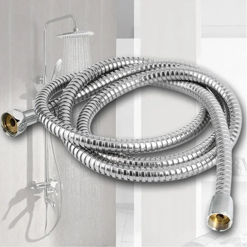 Shower Hose Steel Flexible Shower Hose Long Bathroom Shower Water Hose Extension Plumbing Pipe Pulling Tube Bathroom Accessories