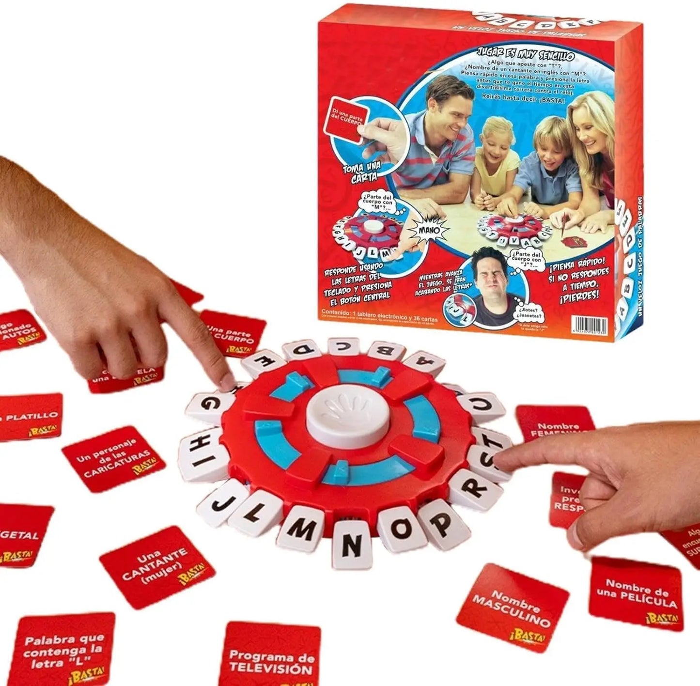 Spanish Board Games Fast-Paced Family Table Game The Quick Thinking Letter Pressing Tapple Family Basta Juego De Mesa Español