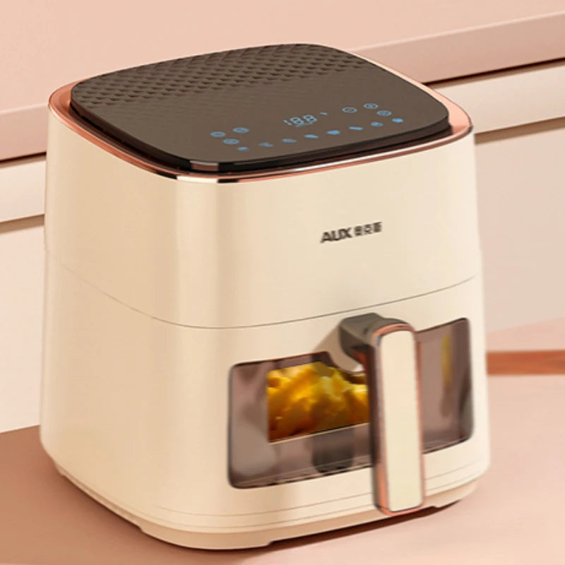 household kitchen Air fryer intelligent large-capacity visual no-turn-over oil-free multi-functional electric oven machine new