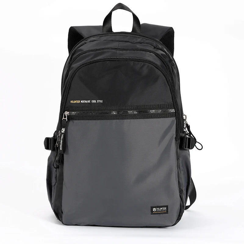 Volunteer Backpack for Men 2023 New Fashionable Large Capacity High Quality Laptop Waterproof Travel Casual Bags1801-08