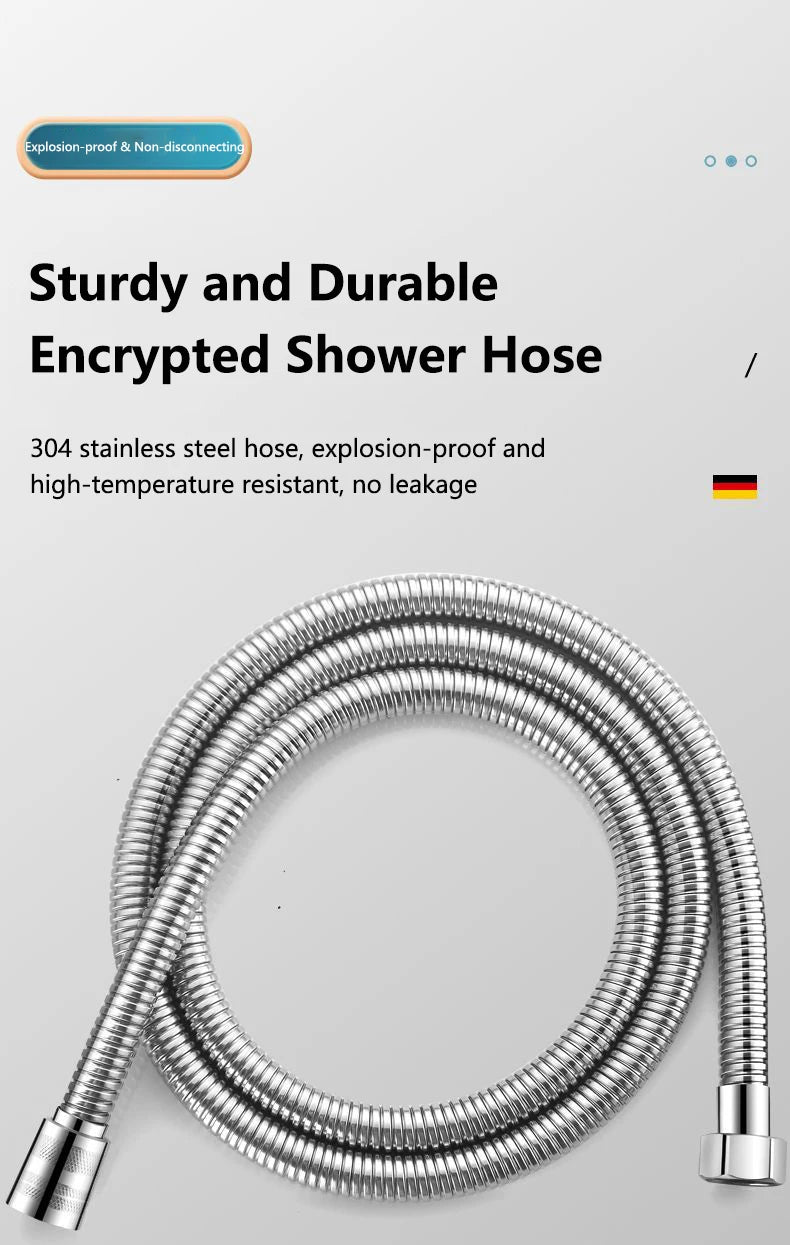 150MM Rainfall Thermostat Bathroom Shower Faucet Set Handheld Booster Showerhead Wall Mounted Brass Bath Hot & Cold Mixer Taps