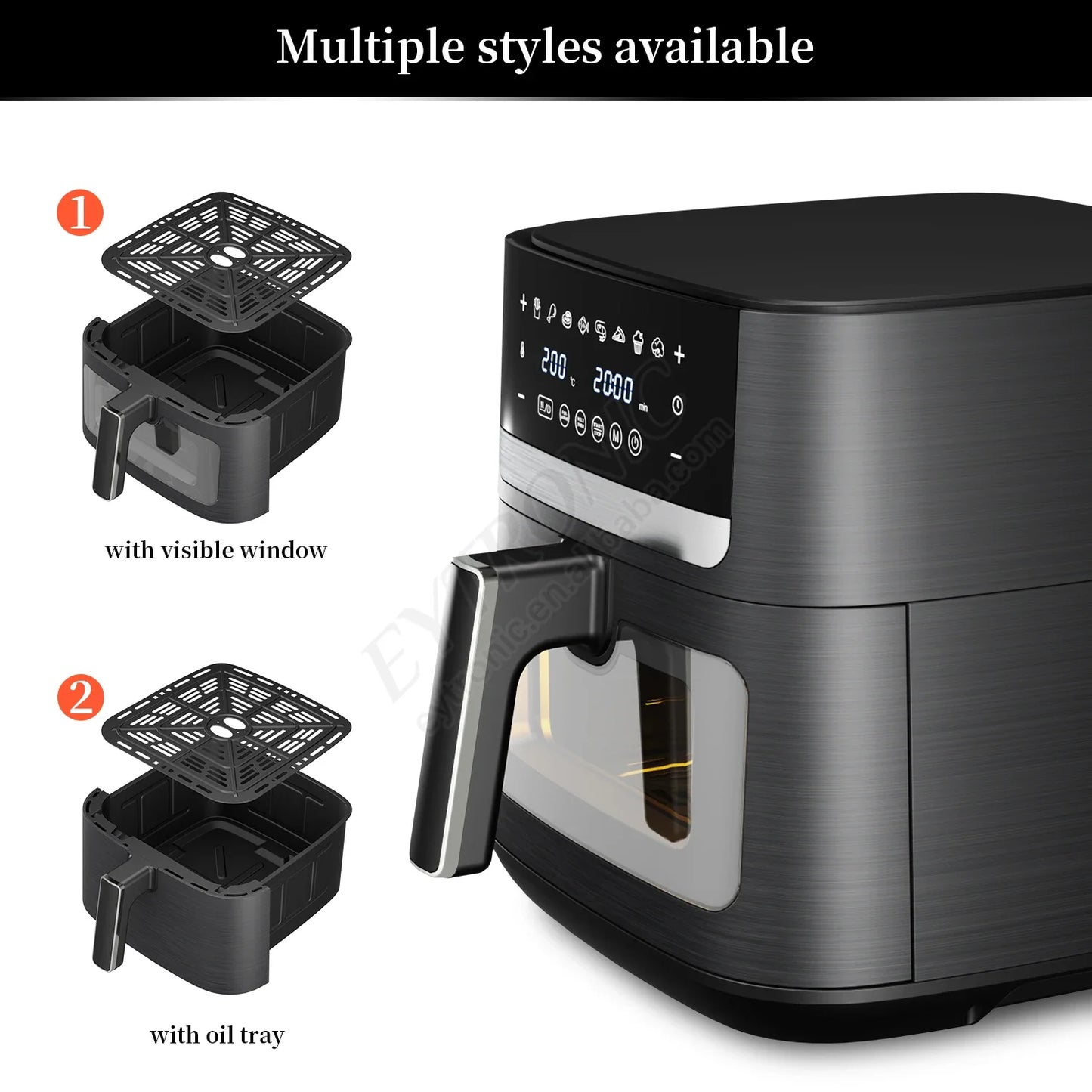 Smart Digital Control Air Fryer Oven Large Capacity without Oil 9L Multi-function Electric Air Fryer