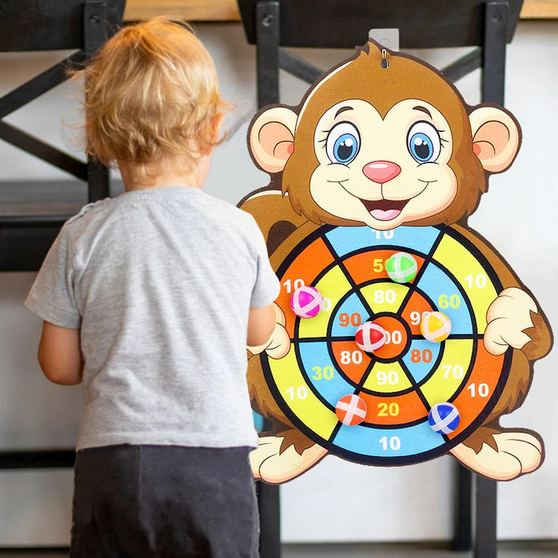 Toddler Educational Toys for Kids Children's Dart Board Games Indoor Outdoor Party Play Sports Games Dartboard with Sticky Balls