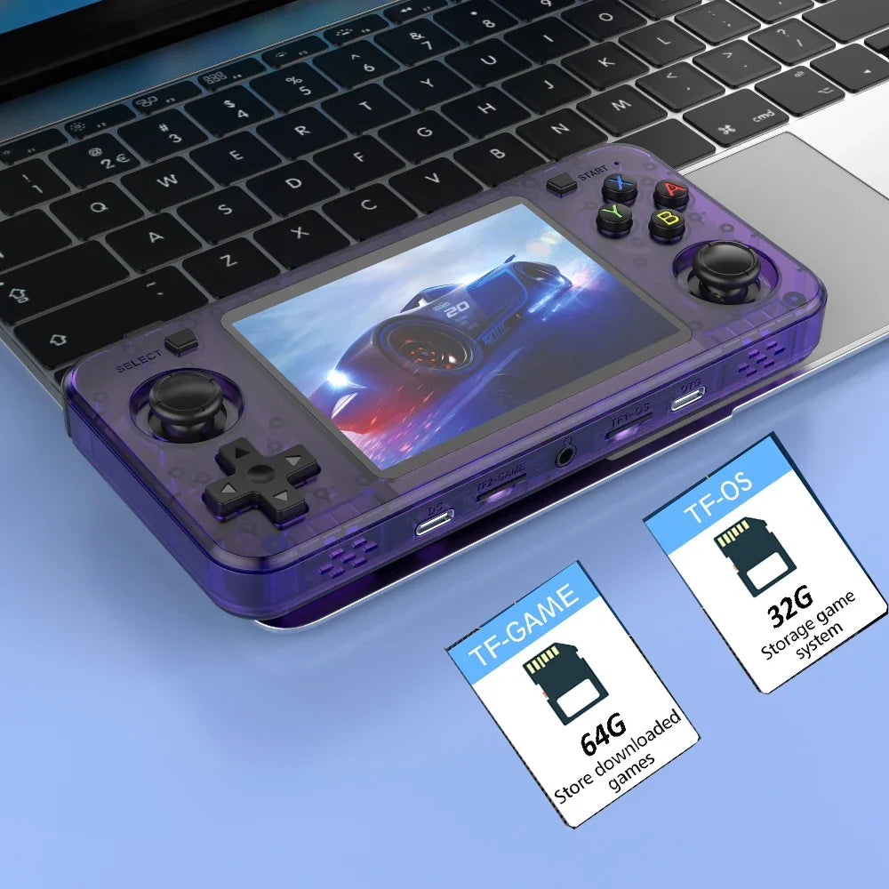 R36H Retro Handheld Game Console ARKOS System Kid Christmas Gift Portable Pocket Video Player 3.5 Inch IPS Screen R36S landscape