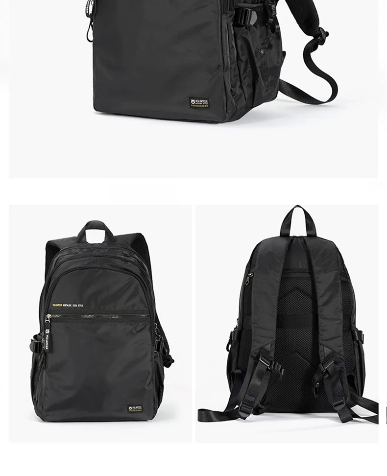 Volunteer Backpack for Men 2023 New Fashionable Large Capacity High Quality Laptop Waterproof Travel Casual Bags1801-08