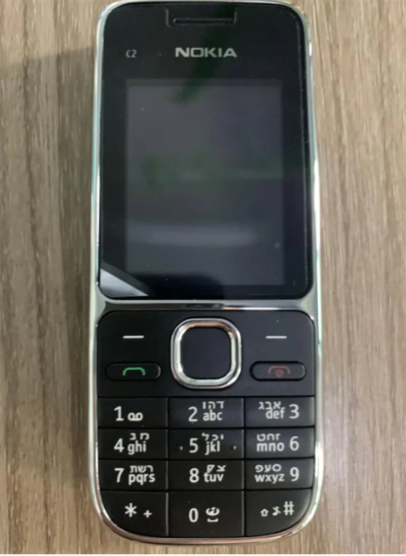 Nokia C2 C2-01 GSM Mobile Phone English&Hebrew Keyboard Support The Logo on Button Unlocked 2G 3G Cellphone used phone