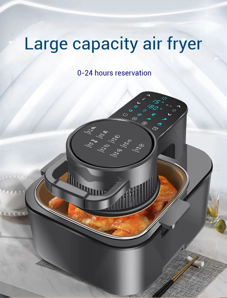 9L Multi functional Home Smart Air Fryer with Large Capacity Touch Screen Reservation Non stick Inner Perspective Oven