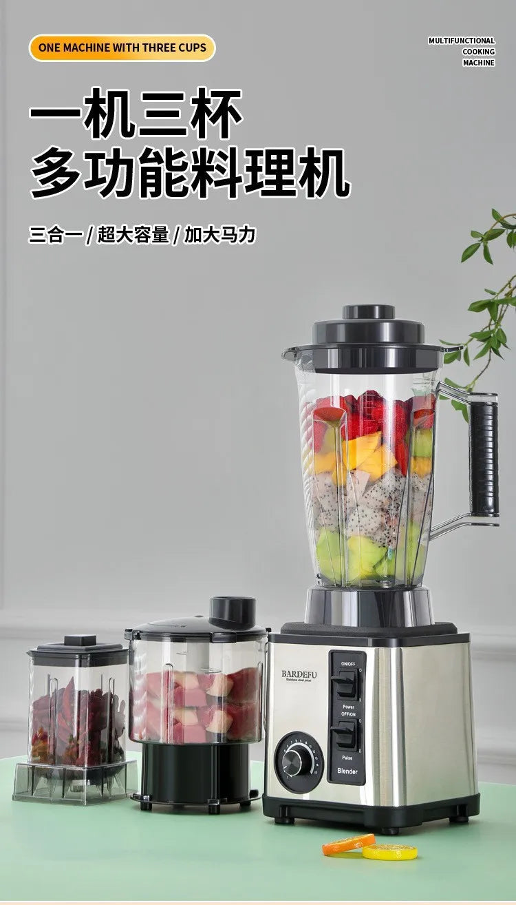 Table Blender Mixer Juicer Smoothie Maker 6in1 3L Container Food Processor BlenderMixer for Ice Nut Fruit Multi funtion