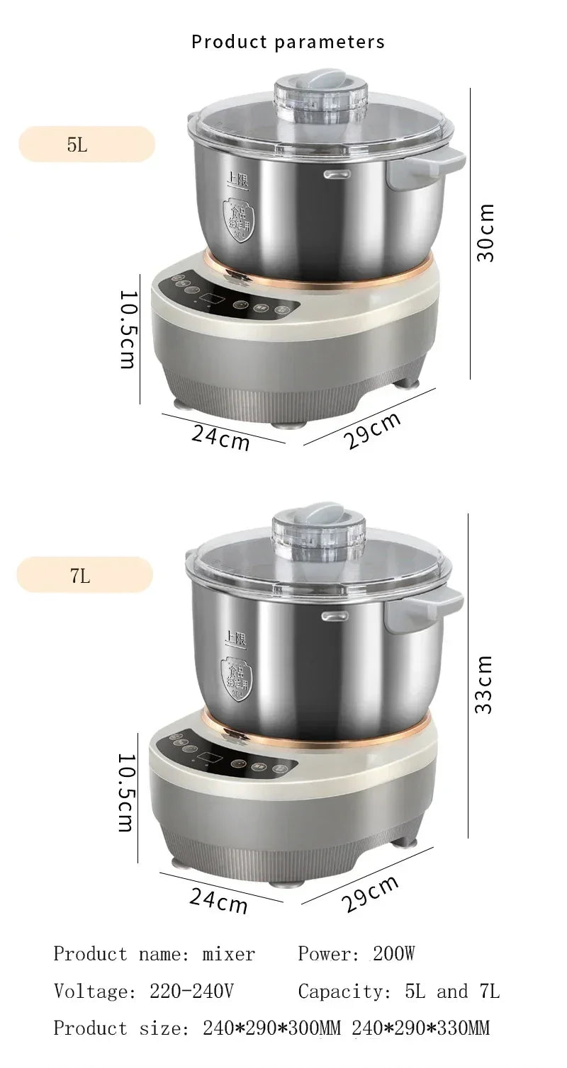 110V/220V German Home Mini Automatic Kneading and Fermenting Multifunctional Electric Food Mixer