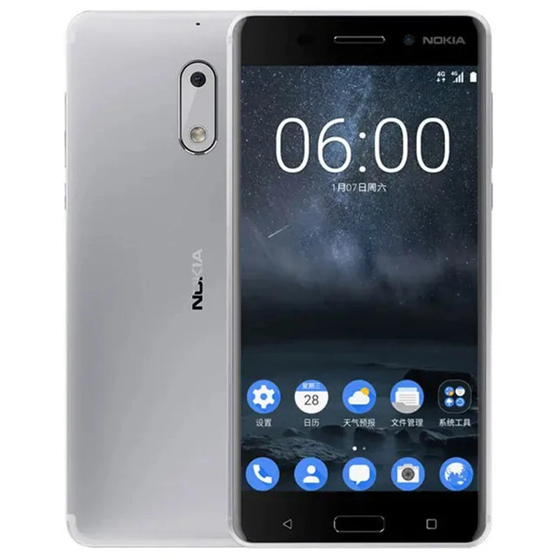 Nokia 6 Smartphone Full Screen Dual SIM 4G Black 4+64G Senior Phone Nokia 6 Cheap Phone Used Phone