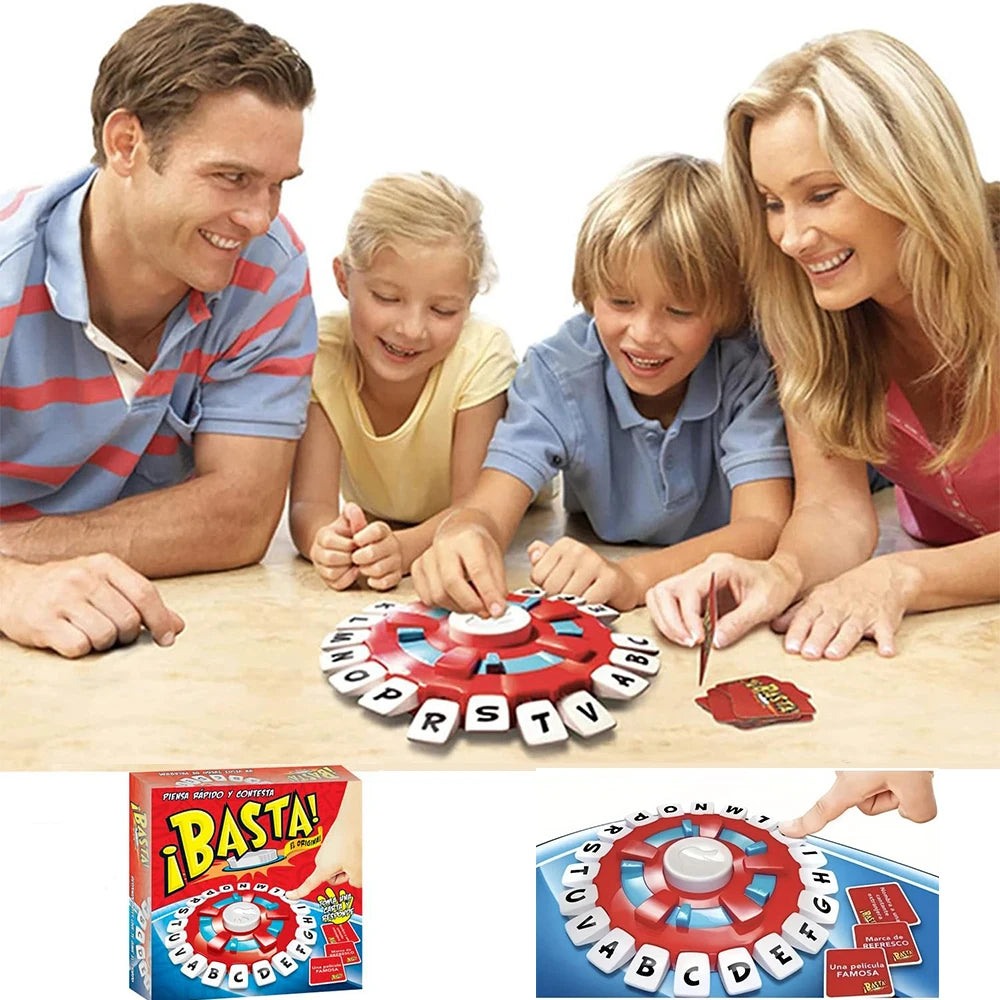 Spanish Board Games Fast-Paced Family Table Game The Quick Thinking Letter Pressing Tapple Family Basta Juego De Mesa Español