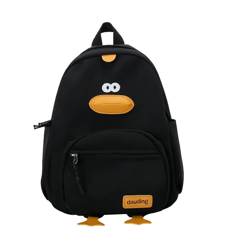 Kindergarten School Bag Cartoon Cute Duckling Burden Reduction Backpack Boys and Girls Campus Canvas Backpack