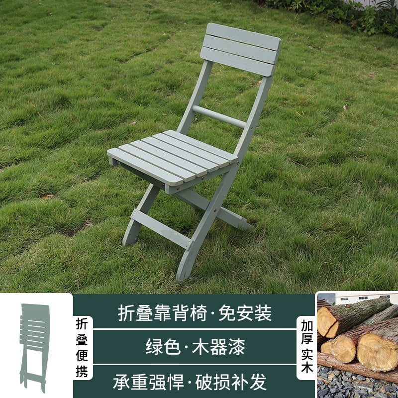 Nordic Solid Wood Garden Furniture Sets Patio Furniture Folding Portable Outdoor Garden and Terrace Set Outdoor Table Chair Set