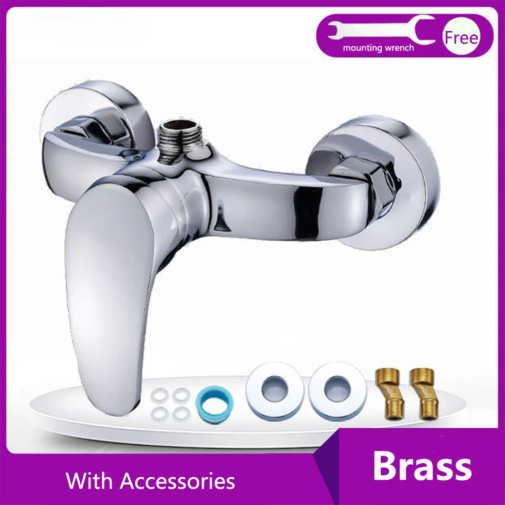 150MM Rainfall Thermostat Bathroom Shower Faucet Set Handheld Booster Showerhead Wall Mounted Brass Bath Hot & Cold Mixer Taps