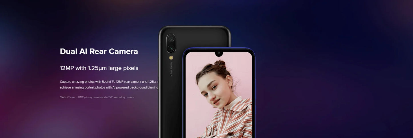Original Xiaomi Redmi 7 smartphone 4000mAh Fingerprint Dual SIM used phone