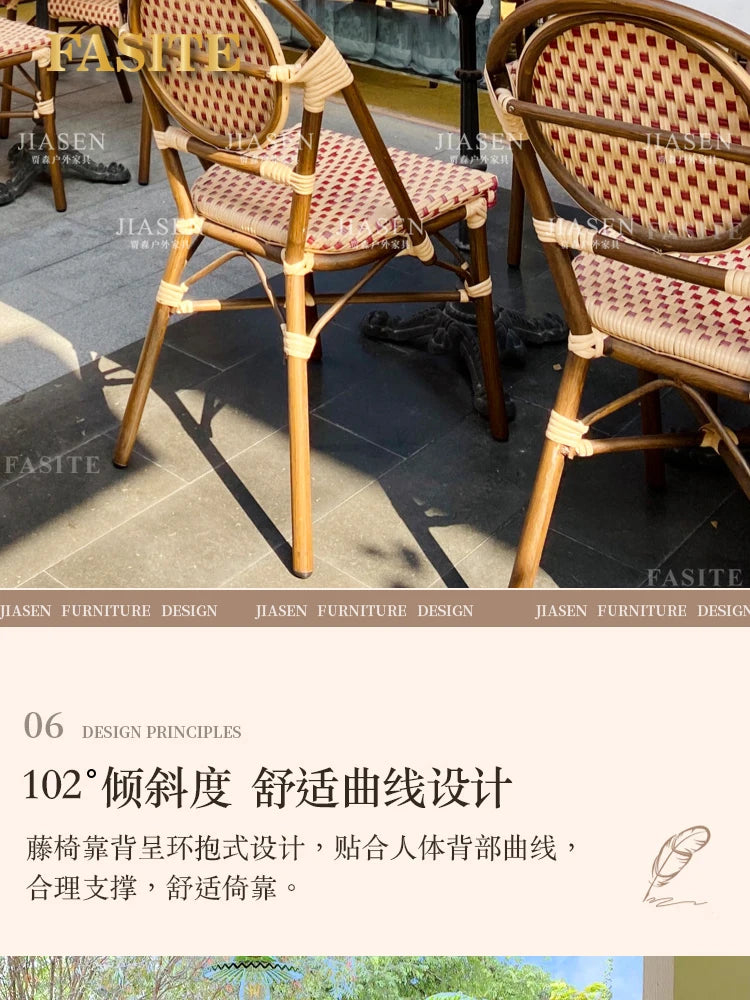 Retro Rattan Garden Furniture Sets Waterproof Nordic Natural Balcony Garden Furniture Sets Adult Moving Tuinmeubelen Decorations