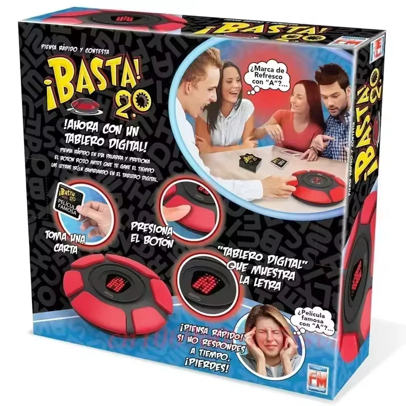 NewBasta 2.0 Board Game Spanish Version Quick Thinking Full Letters English Travel Games Gifts Fast-paced Family Gathering Toys