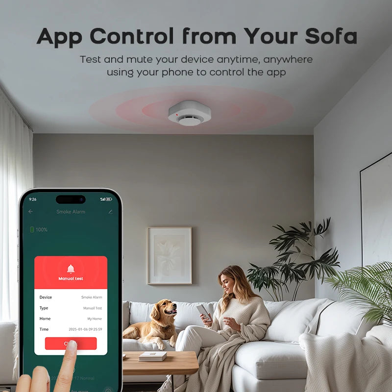 Tuya ZigBee WiFi Smart Smoke Detector Alarm Sensor Home Security Fire Protection For Home Security System Via Smart Life APP
