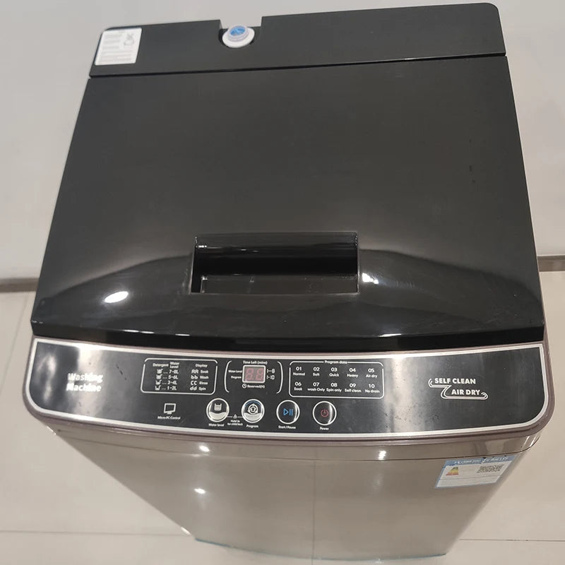 12KG Automatic Washing Machine Blue Light Antibacterial Portable Large Capacity Laundry Clothes Dryer Inverter for Home Dorms RV