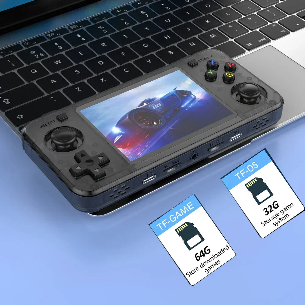 R36H Retro Handheld Game Console ARKOS System Kid Christmas Gift Portable Pocket Video Player 3.5 Inch IPS Screen R36S landscape