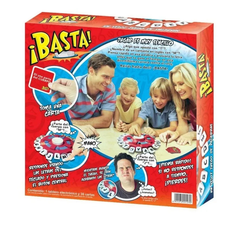 Spanish Board Games Fast-Paced Family Table Game The Quick Thinking Letter Pressing Tapple Family Basta Juego De Mesa Español
