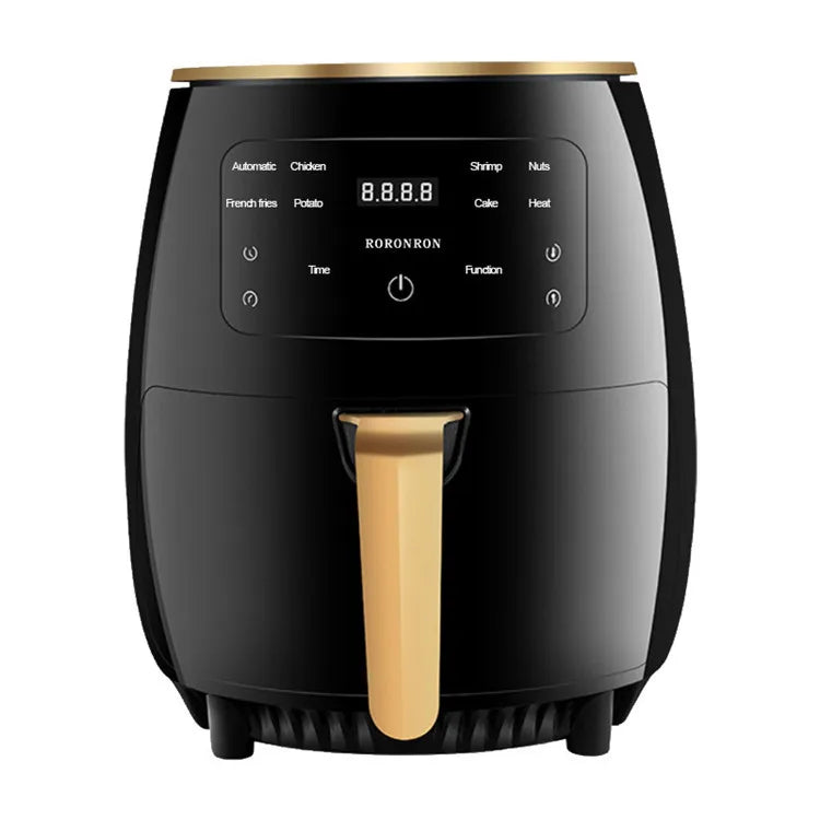 New Air Fryer Household Iarge Capacity French Fries Machine Multifunctional Electric Fryer 6L 1200W