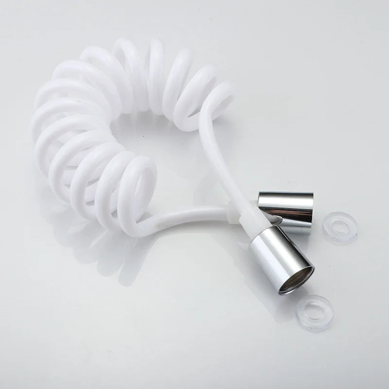 1.5/2m Telephone Line Style Spring Flexible Shower Hose Water Plumbing Toilet Bidet Sprayer Gun Connect Pipe Bathroom Accessorie