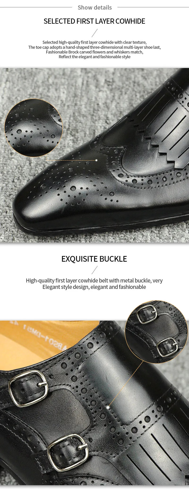 Luxury Leather Shoes New Top Layer Cowhide Pointed Toe British Business Formal Men's Leather Shoes Wedding Shoes Office Shoes