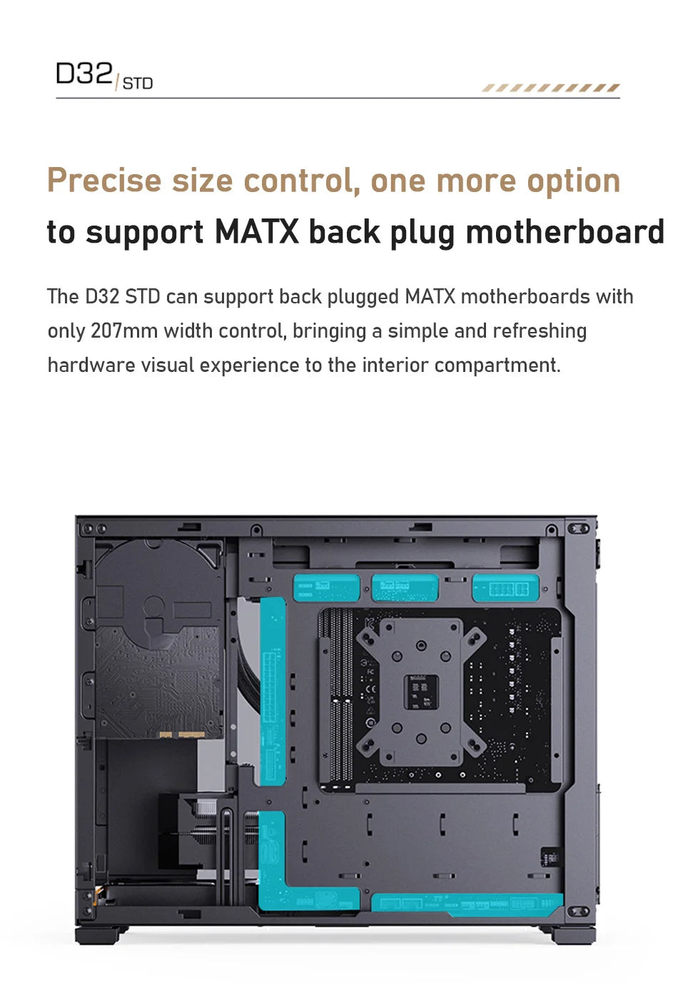 Jonsbo D32 STD/PRO MINI Desktop Case MINI-ITX MATX PC Case Support ATX/SFX Power Supply 240Water Cooling Computer Office Chassis