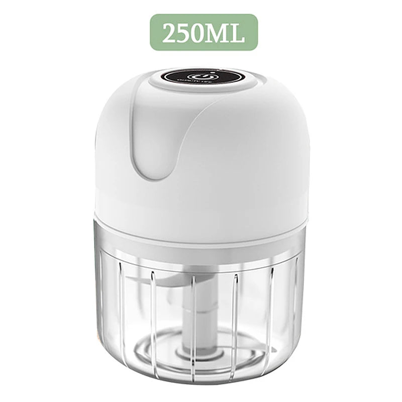 100/250ml Electric Garlic Masher Machine Mini USB charging Food Processor for Nuts Vegetable BlackPepper Chili Kitchen Tools