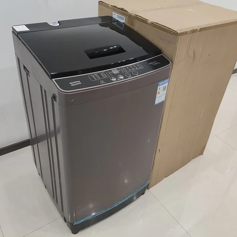 12KG Automatic Washing Machine Blue Light Antibacterial Portable Large Capacity Laundry Clothes Dryer Inverter for Home Dorms RV