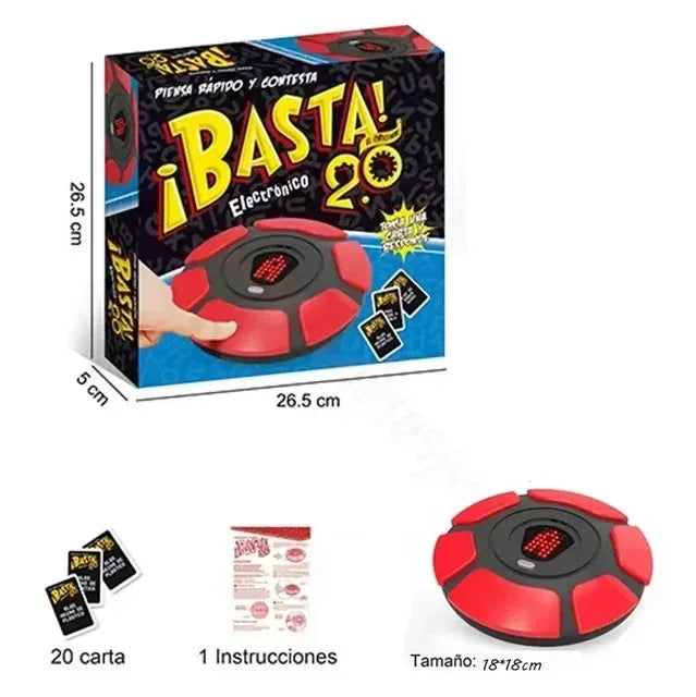 NewBasta 2.0 Board Game Spanish Version Quick Thinking Full Letters English Travel Games Gifts Fast-paced Family Gathering Toys