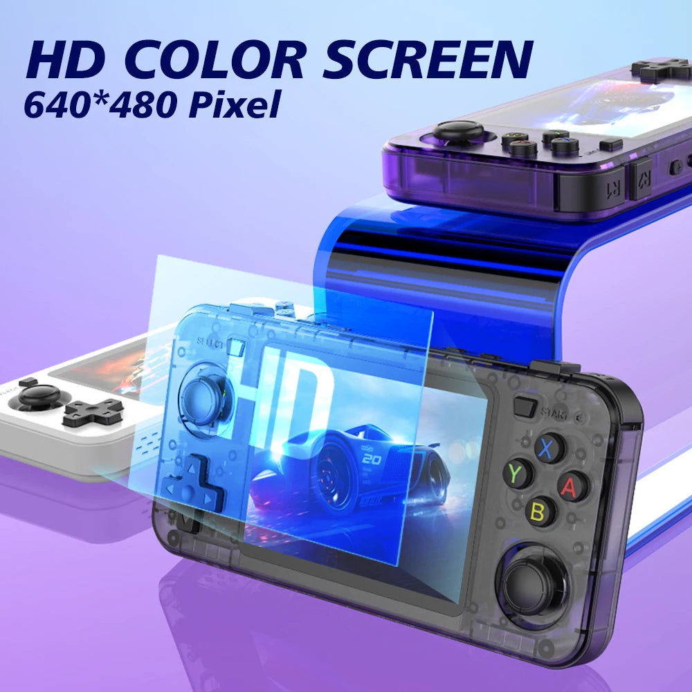 R36H Retro Handheld Game Console ARKOS System Kid Christmas Gift Portable Pocket Video Player 3.5 Inch IPS Screen R36S landscape