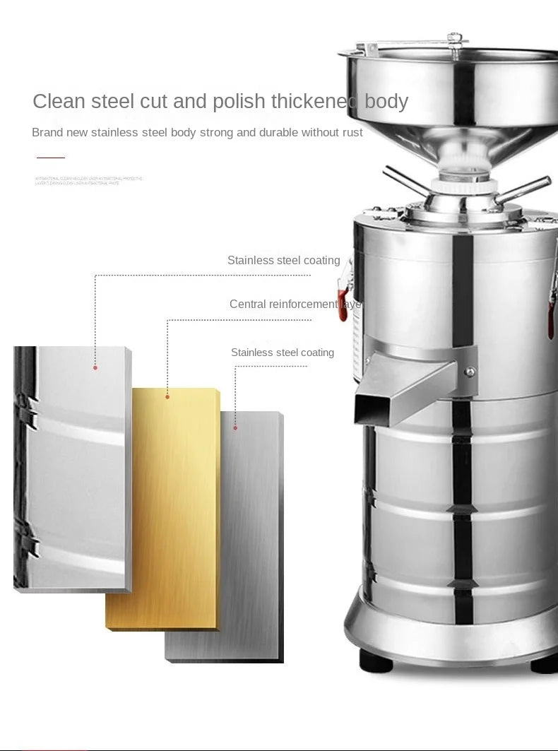110V 220v Peanut Butter Maker Machine Sesame Nut Crusher Stainless Steel Food Processor Commercial Home Soy Almond Butter Maker