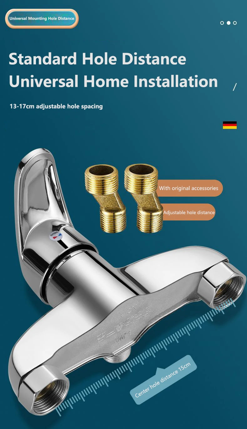 150MM Rainfall Thermostat Bathroom Shower Faucet Set Handheld Booster Showerhead Wall Mounted Brass Bath Hot & Cold Mixer Taps