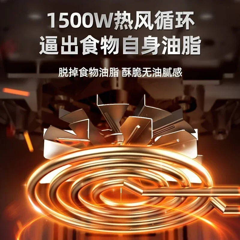 New intelligent household air fryer. Multifunction. Visual. Automatic. Large-capacity. Electric fryer oven all-in-one.