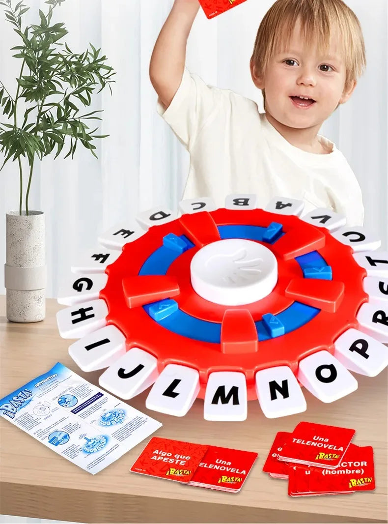 Spanish Board Games Fast-Paced Family Table Game The Quick Thinking Letter Pressing Tapple Family Basta Juego De Mesa Español
