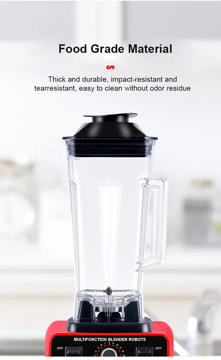 2000W Heavy Duty Commercial Blender Fruit Mixer Juicer Food Processor Ice Smoothies Blender High Power Juice maker Crusher 220V